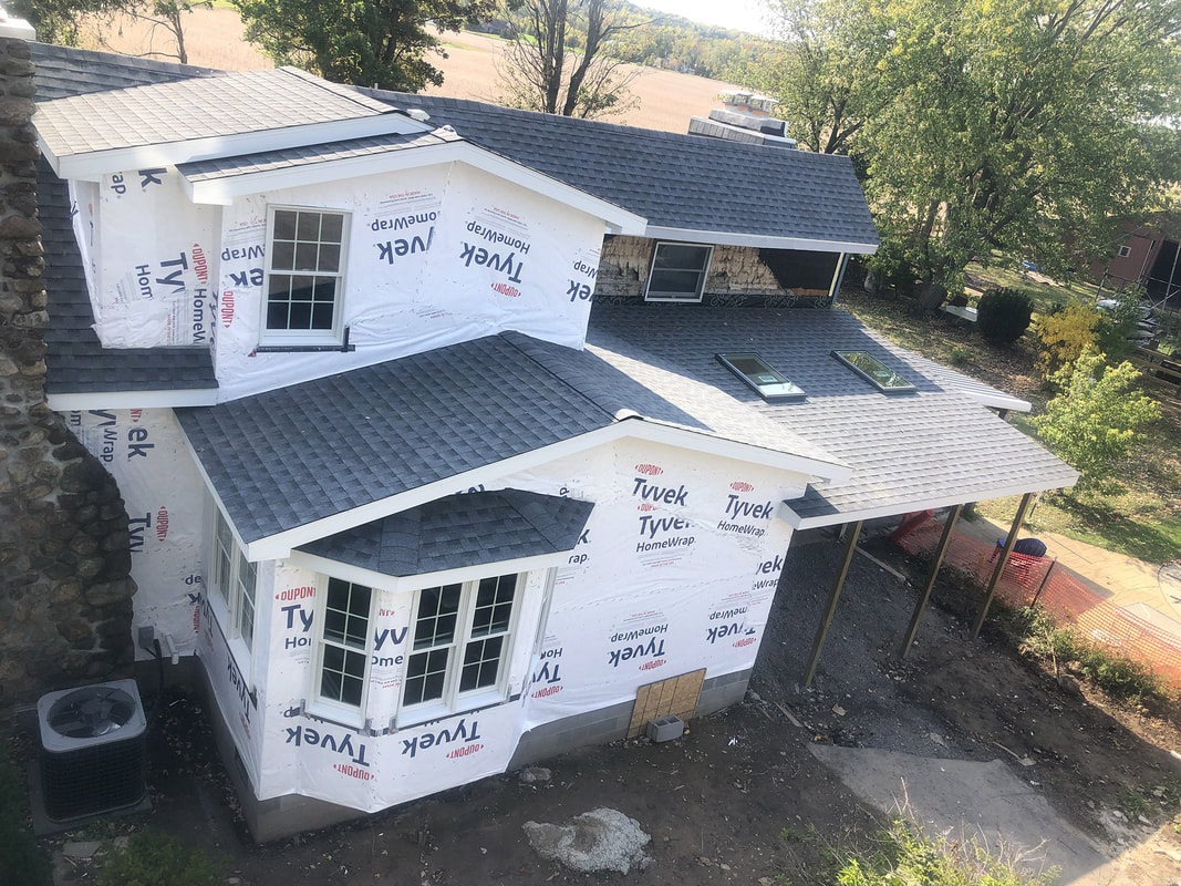 House with addition